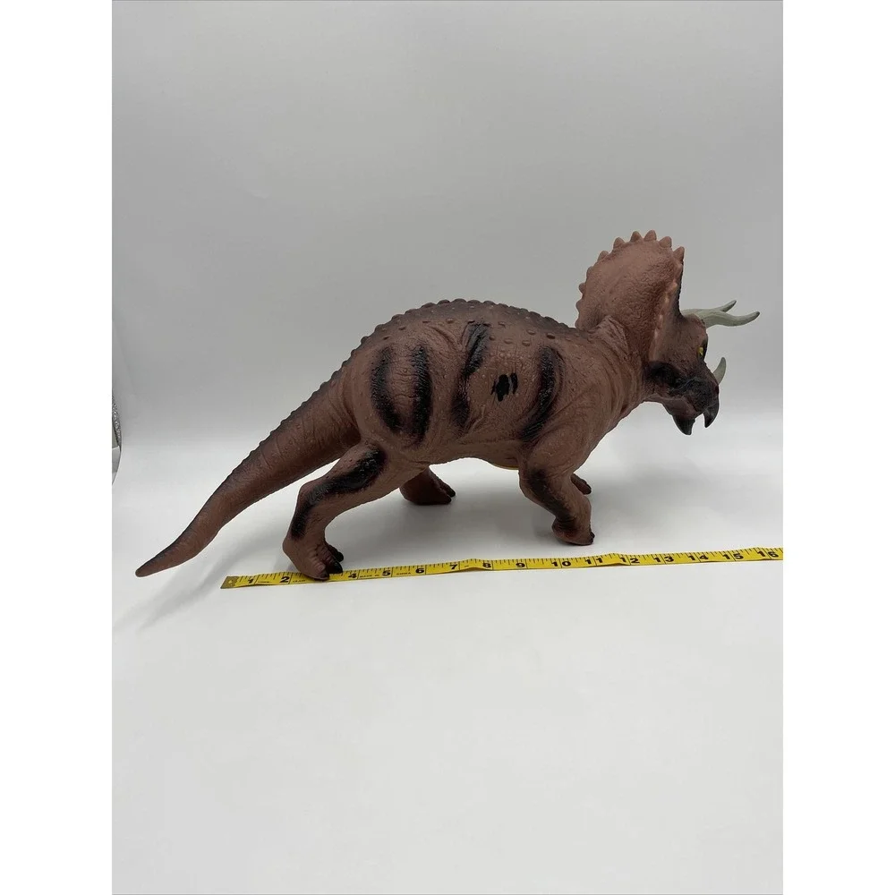Triceratops Dinosaur Electronic Toy with Sounds Squeezable Rubber 20
